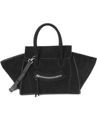 Tiffany & Fred Paris - Suede & Leather Winged Tote - Lyst