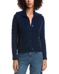 Forte - Wool & Cashmere-Blend Luxe Cable Cardigan - Lyst
