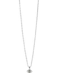 Sterling Forever - Rhodium Plated Pearl Cz Leidy Pendant Necklace - Lyst