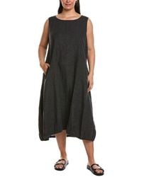 Eileen Fisher - Plus Lantern Linen Maxi Dress - Lyst