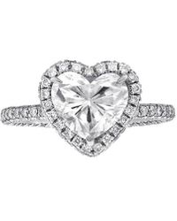 Diana M. Jewels Fine Jewellery White Gold 2.01 Ct. Tw. Diamond Half-set Ring - Metallic