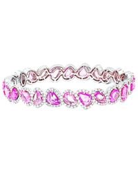 Diana M. Jewels - Fine Jewelry 18k 19.44 Ct. Tw. Diamond & Pink Sapphire Bangle - Lyst