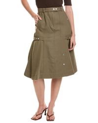 3.1 Phillip Lim - Wool-Blend Utility Godet Skirt - Lyst