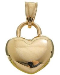 Italian Gold - 14K Puffed Heart Pendant - Lyst