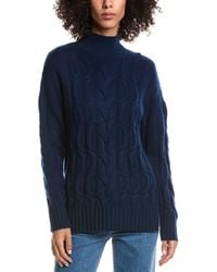 Forte - Luxe Wool & Cashmere-Blend Cable Sweater - Lyst