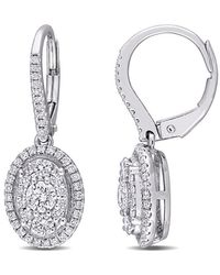 Rina Limor - 10k 0.98 Ct. Tw. Diamond Halo Earrings - Lyst