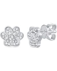 Sabrina Designs - 14k 0.13 Ct. Tw. Diamond Paw Earrings - Lyst