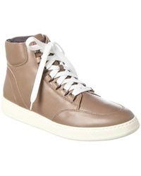 Aquatalia - Pete Weatherproof Leather High-Top Sneaker - Lyst