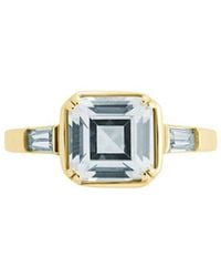 Sterling Forever - 14K Cz Asscher Baguette Ring - Lyst