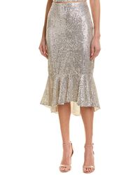 Alice + Olivia Kina Midi Skirt - Metallic