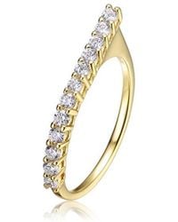 Genevive Jewelry - 14k Over Silver Cz Ring - Lyst
