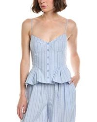Nicholas - Staci Spaghetti Strap Peplum Top - Lyst