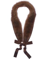 Max Mara Maxmara Natural Collar - Brown