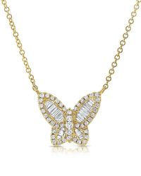 Sabrina Designs - 14K 0.72 Ct. Tw. Diamond Butterfly Necklace - Lyst