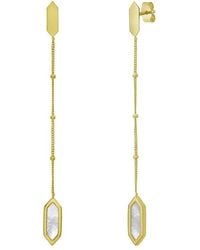 Italian Gold - 14K Mother Of Pearl Dangle Earrings - Lyst