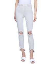 L'Agence - High Line High-rise Skinny Jean Biscuit Destruct Jean - Lyst