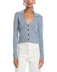 ATM - Collared Wool-Blend Cardigan - Lyst