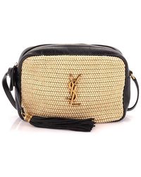 Saint Laurent - Woven Raffia Lou Camera Bag Small (Authentic Pre-Loved) - Lyst