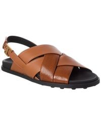 Tod's - Tods Leather Sandal - Lyst