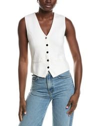 Minnie Rose - Knit Snap Vest - Lyst