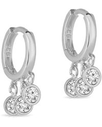 Sphera Milano - 18K Over Cz Hoops - Lyst