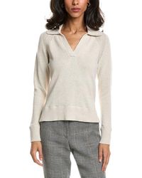 Forte - Split Neck Polo Sweater - Lyst