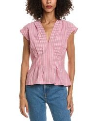 Max Studio - V-Neck Front Pleat Top - Lyst