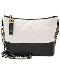 CHANEL - Black Aged Calfskin Gabrielle Medium Hobo (authentic Pre-loved) - Lyst