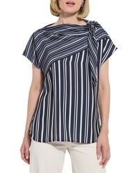 Lyssé - Tamar Stripe Bow Tie Neck Top - Lyst