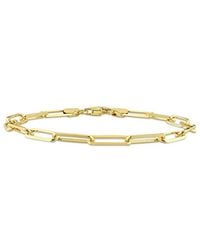 Italian Silver - 18K Over Paperclip Chain Bracelet - Lyst