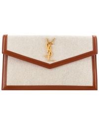 Saint Laurent - Canvas Uptown Pouch (Authentic Pre-Loved) - Lyst