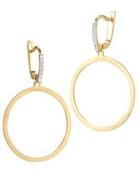 Reiss - 14K 0.10 Ct. Tw. Diamond Circle Earrings - Lyst