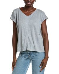 Eileen Fisher - V-Neck Square Linen T-Shirt - Lyst