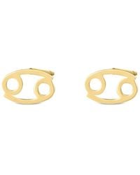 Italian Gold - 14K Cancer Earrings - Lyst