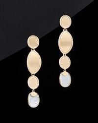 Italian Gold - 14k Mother-of-pearl Diamond Cut Drop Earrings - Lyst