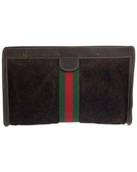 Gucci - Brown Suede Clutch (authentic Pre-loved) - Lyst