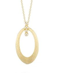Reiss - 14K 0.09 Ct. Tw. Diamond Pendant Necklace - Lyst