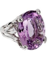 Dior - Dior 18K 44.62 Ct. Tw. Diamond & Amethyst Cocktail Ring (Authentic Pre-Owned) - Lyst