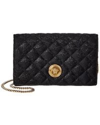 Versace - Medusa Canvas & Leather Shoulder Bag - Lyst