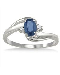 Gem Spark - 14K 0.49 Ct. Tw. Diamond & Sapphire Ring - Lyst