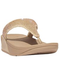 Fitflop - Lulu Crystal Embellished Toe Post Sandal - Lyst