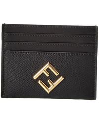 Fendi - Ff Diamonds Leather Card Holder - Lyst