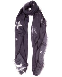 Blue Pacific - Tissue Cashmere-blend Faded Stars Scarf - Lyst