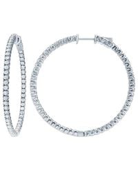 Diana M. Jewels - Fine Jewelry 14k 1.85 Ct. Tw. Diamond Hoops - Lyst