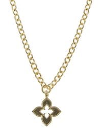 Juvell - Plated Lab-Grown Mother Of Pearl Clover Necklace - Lyst