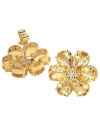 Nina Zhou Jewelry - 14K 7.85 Ct. Tw. Diamond & Citrine Stud Earrings - Lyst