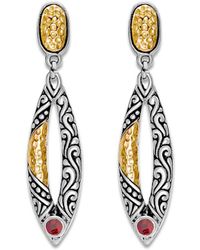 Samuel B. - 0.30 Ct. Tw. Garnet Drop Earrings - Lyst