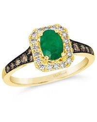 Le Vian - Le Vian 14k 1.00 Ct. Tw. Diamond & New Emerald Cocktail Ring - Lyst