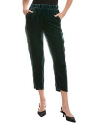 Eileen Fisher - Petite Velvet Tapered Silk-Blend Pant - Lyst
