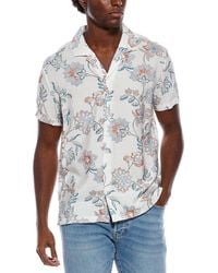 Vintage Summer - Printed Textured Camp Shirt - Lyst